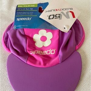 Speedo Sunhat, Size 6 - 24 months, Pink & Lavender